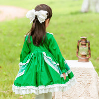 Load image into Gallery viewer, Baby Kid Girls Bow Lace Embroidered Birthday Party Dresses Princess Dresses Wholesale 826910254
