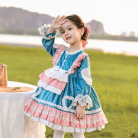 Load image into Gallery viewer, Baby Kid Girls Bow Lace Dressy Birthday Party Dresses Princess Dresses Wholesale 859510286
