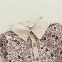 Load image into Gallery viewer, 2 Pieces Set Baby Kid Unisex Flower Shirts And Solid Color Shorts Wholesale 861112034
