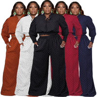 Load image into Gallery viewer, 2 Pieces Set Women Polka dots Print Wholesale 86689418
