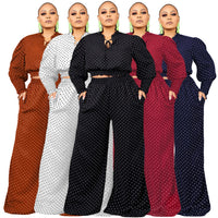 Load image into Gallery viewer, 2 Pieces Set Women Polka dots Print Wholesale 86689418
