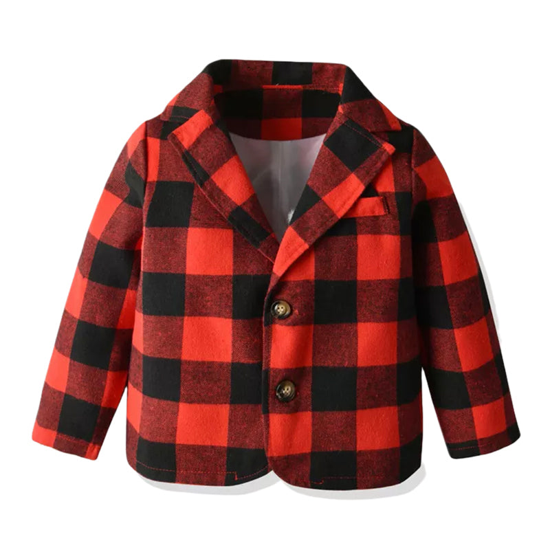 Baby Kid Boys Checked Dressy Blazers Jackets Outwears Wholesale 87069285
