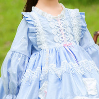 Load image into Gallery viewer, Baby Kid Girls Bow Lace Embroidered Dressy Birthday Party Dresses Princess Dresses Wholesale 882110251
