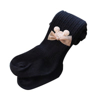 Load image into Gallery viewer, Baby Kid Girls Solid Color Bow Muslin&amp;Ribbed Leggings Wholesale 54277580
