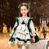 Load image into Gallery viewer, Baby Kid Girls Love heart Bow Lace Birthday Party Dresses Princess Dresses Wholesale 048510232
