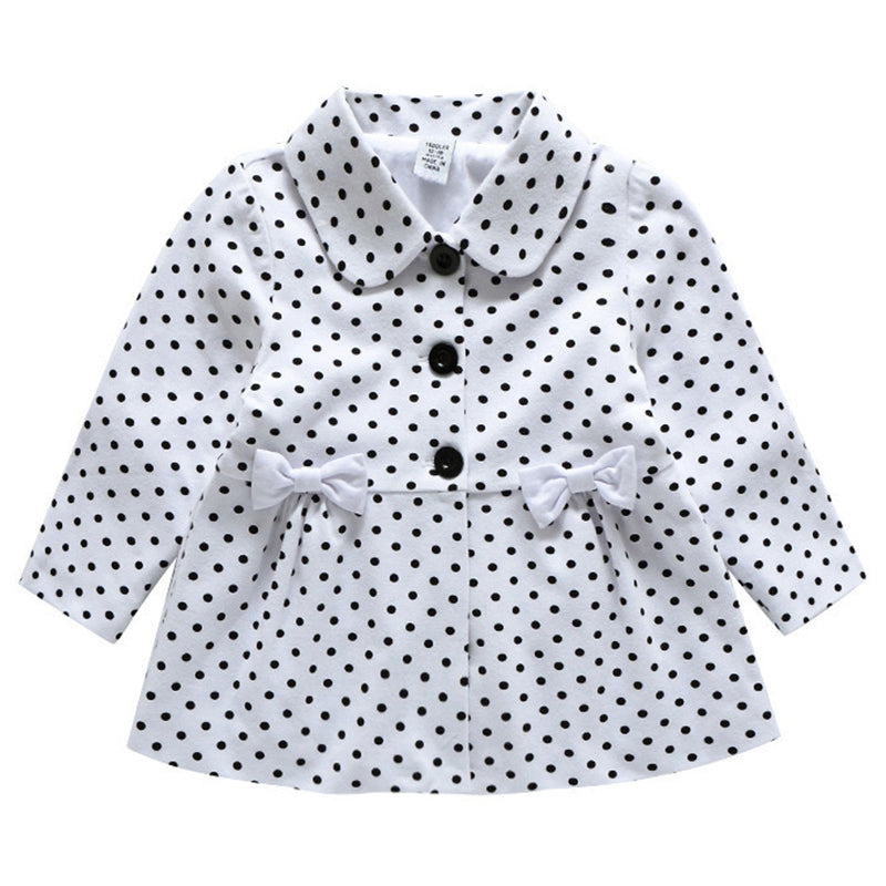 Baby Girls Polka dots Bow Jackets Outwears Wholesale 90809654