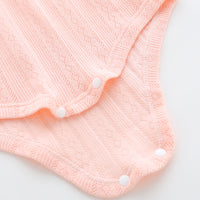 Load image into Gallery viewer, Baby Girls Solid Color Lace Muslin&amp;Ribbed Rompers Wholesale 910210879
