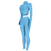 Load image into Gallery viewer, 2 Pieces Set Women Sports Solid Color Wholesale 94879434
