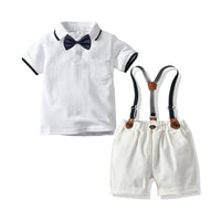 Load image into Gallery viewer, 2 Pieces Set Baby Kid Boys Dressy Bow Shirts And Trousers Wholesale 95179287
