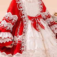 Load image into Gallery viewer, Baby Kid Girls Flower Bow Lace Embroidered Dressy Birthday Party Dresses Princess Dresses Wholesale 956610278
