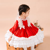 Load image into Gallery viewer, Baby Kid Girls Bow Lace Dressy Birthday Party Spanish Dresses Princess Dresses Wholesale 967410276
