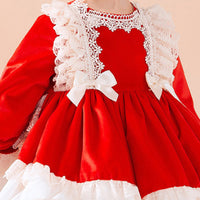 Load image into Gallery viewer, Baby Kid Girls Bow Lace Dressy Birthday Party Spanish Dresses Princess Dresses Wholesale 967410276
