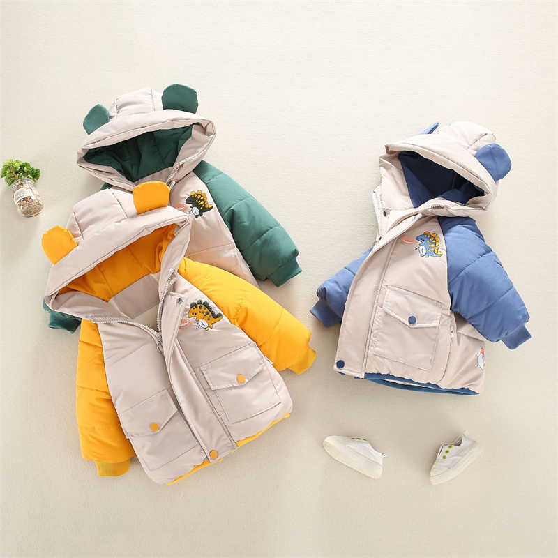 Baby Kid Boys Color-blocking Dinosaur Coats Wholesale 97789195