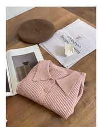 Load image into Gallery viewer, Women Solid Color Muslin&amp;Ribbed Knitwear Cardigan Wholesale 97819310
