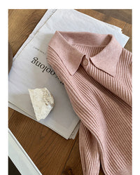 Load image into Gallery viewer, Women Solid Color Muslin&amp;Ribbed Knitwear Cardigan Wholesale 97819310
