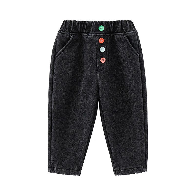 Kid Girls Color-blocking Color buckle Pants Jeans Wholesale 98068969