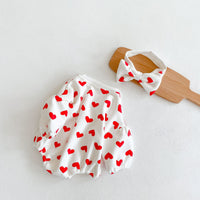 Load image into Gallery viewer, Baby Girls Love heart Print Rompers Wholesale 99178605

