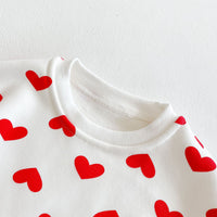 Load image into Gallery viewer, Baby Girls Love heart Print Rompers Wholesale 99178605
