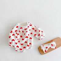 Load image into Gallery viewer, Baby Girls Love heart Print Rompers Wholesale 99178605
