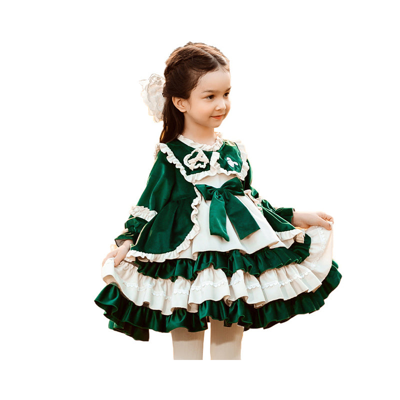 Baby Kid Girls Love heart Bow Lace Birthday Party Dresses Princess Dresses Wholesale 998810237