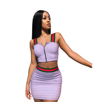 Load image into Gallery viewer, 2 Pieces Set Women Striped Wholesale 99949435
