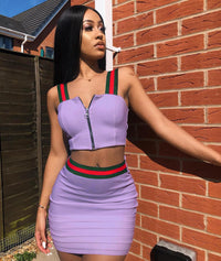 Load image into Gallery viewer, 2 Pieces Set Women Striped Wholesale 99949435
