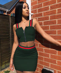 Load image into Gallery viewer, 2 Pieces Set Women Striped Wholesale 99949435
