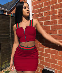 Load image into Gallery viewer, 2 Pieces Set Women Striped Wholesale 99949435
