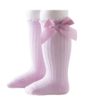 Load image into Gallery viewer, Baby Girls Solid Color Bow Accessories Socks Wholesale 22030245
