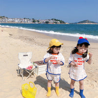 Load image into Gallery viewer, Baby Kid Girls Letters Checked Dresses Wholesale 220328457
