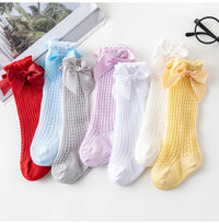 Load image into Gallery viewer, Baby Girls Solid Color Bow Accessories Socks Wholesale 22030245
