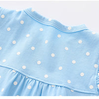 Load image into Gallery viewer, Baby Girls Polka dots Animals Cartoon Bow Embroidered Print Rompers Wholesale 22051602
