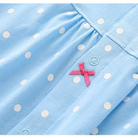 Load image into Gallery viewer, Baby Girls Polka dots Animals Cartoon Bow Embroidered Print Rompers Wholesale 22051602
