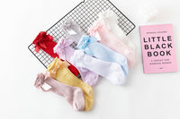 Load image into Gallery viewer, Baby Girls Solid Color Bow Accessories Socks Wholesale 22030245
