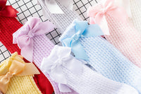 Load image into Gallery viewer, Baby Girls Solid Color Bow Accessories Socks Wholesale 22030245
