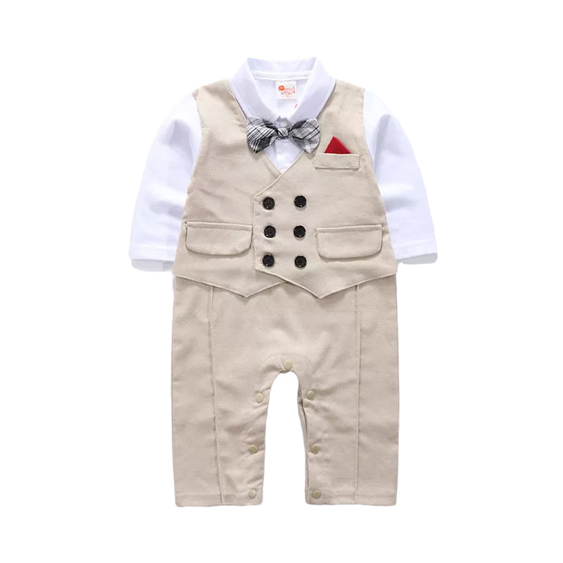Baby Boys Striped Bow Dressy Party Jumpsuits Wholesale 61756505