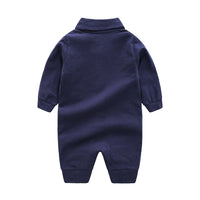 Load image into Gallery viewer, Baby Boy Check Bowtie Polo Jumpsuit Wholesale 96434700
