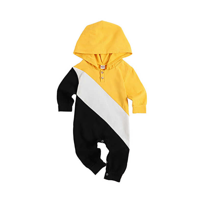 Baby Boy Color Blocking Hooded Jumpsuit Wholesale 41907267