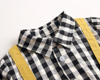 Load image into Gallery viewer, Baby Boy Gentleman Contrast Collar Plaid Bodysuit Wholesale 37557216

