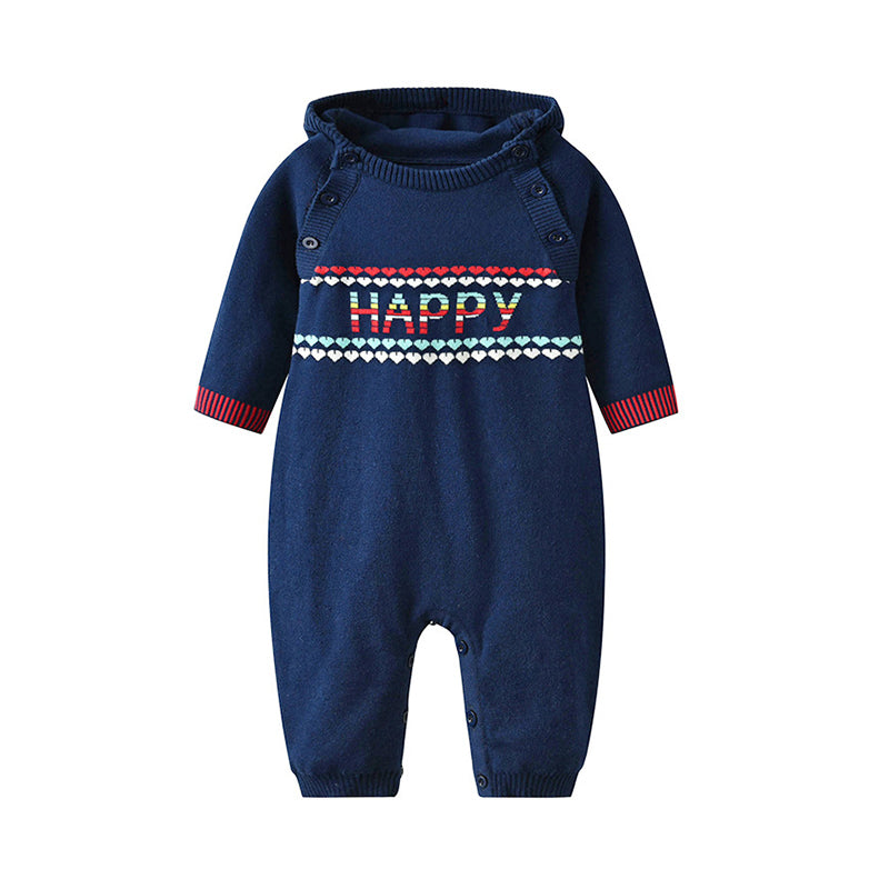 Baby Boy Happy Lovwe Heart Hoodie Jumpsuit Wholesale 97885289