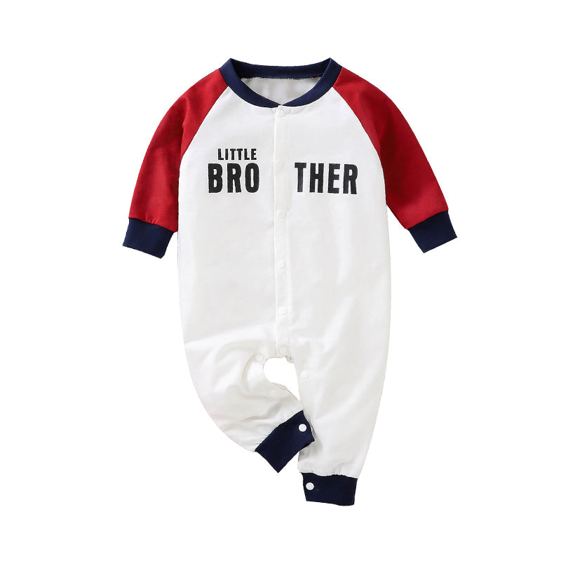 Baby Boy Little Brother Color Blocking Jumpsuit Wholesale 43967169