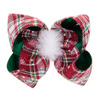 Load image into Gallery viewer, Girls Checked Bow Print Christmas Accessories Wholesale 51086178
