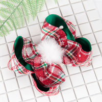 Load image into Gallery viewer, Girls Checked Bow Print Christmas Accessories Wholesale 51086178
