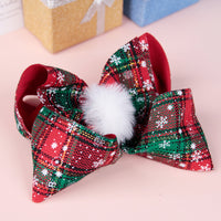 Load image into Gallery viewer, Girls Checked Bow Print Christmas Accessories Wholesale 51086178
