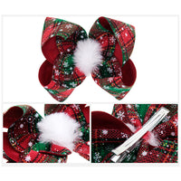 Load image into Gallery viewer, Girls Checked Bow Print Christmas Accessories Wholesale 51086178
