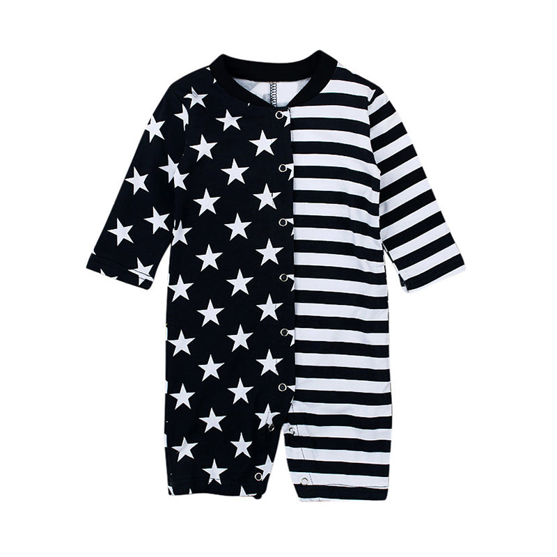 Baby Colorblock Star Stripe Jumpsuit Wholesale 99723395