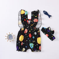Load image into Gallery viewer, Baby Flutter Sleeve Universe Romper Wholesale 08634807
