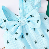 Load image into Gallery viewer, Baby Girl Cactus Print Bodysuit With Headband Wholesale 21452185
