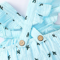 Load image into Gallery viewer, Baby Girl Cactus Print Bodysuit With Headband Wholesale 21452185
