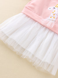 Load image into Gallery viewer, Baby Girls Color-blocking Animals Star Embroidered Dresses Wholesale 02986570
